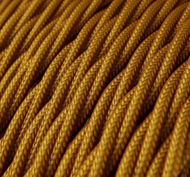 Cavo tessile al metro Creative-Cables effetto seta oro lucido TM05 2x0,75mm - XZ2TM05 02