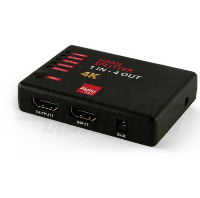 Distributore di segnale HDMI Alpha Elettronica 1 ingresso 4 uscite - CT304/6-1 02