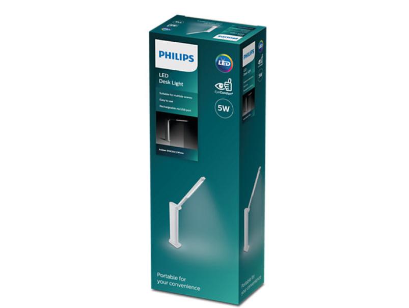 Lampada da tavolo led Philips Amber 5W 4000K bianco - 42037300 02