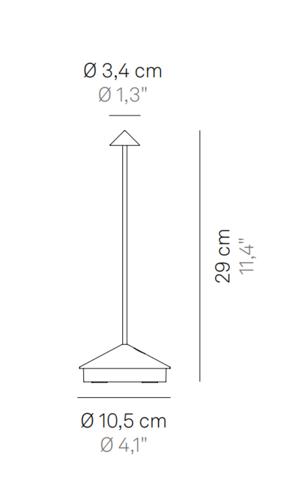 Lampada da tavolo touch led Zafferano Pina Pro 2.2W 2200-2700-3000K sabbia - LD1650S3 02