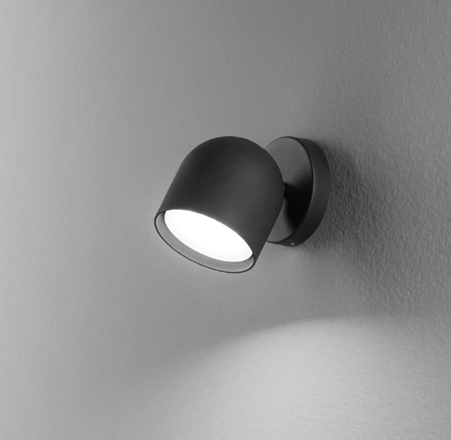 Lampada da parete Ideal Lux Dodo AP1 1xGX53 max 15W nero - 314099 02
