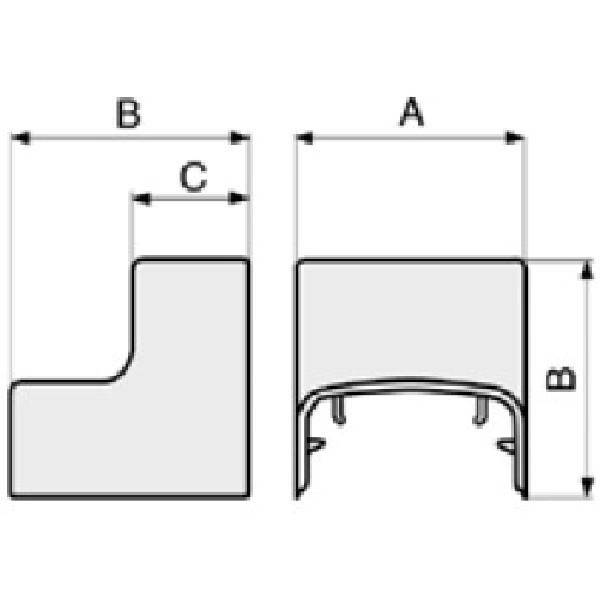 bocchiotti bocchiotti angolo interno per canalina design aid 52x20 we 01667