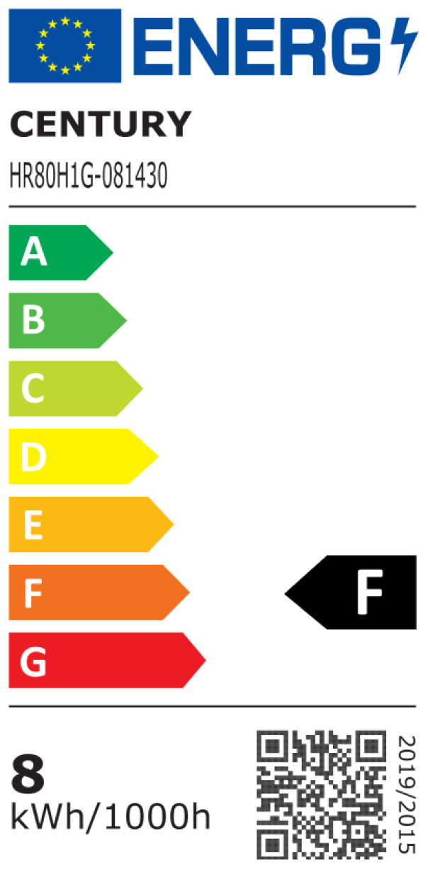 Lampadina led sfera Century Harmony 80 E14 8W 3000K - HR80H1G-081430 02