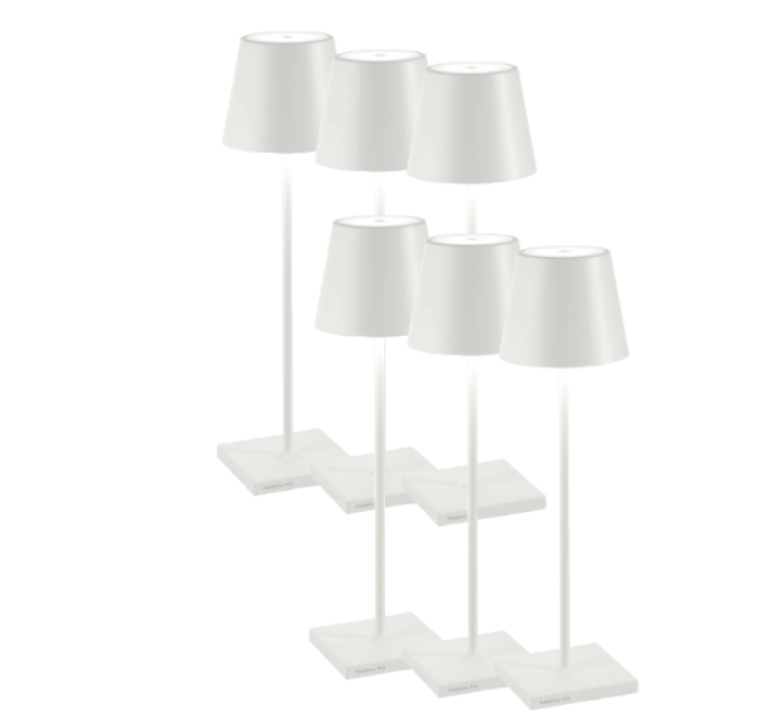 6 lampade da tavolo led Zafferano Poldina Pro 2.2W 2200-2700-3000K bianco - LD1346B3 02