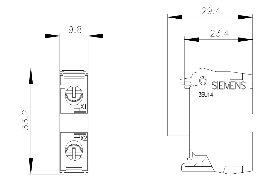 Modulo led Siemens max 25mA 320V bianco - 3SU14011BB601AA0 02