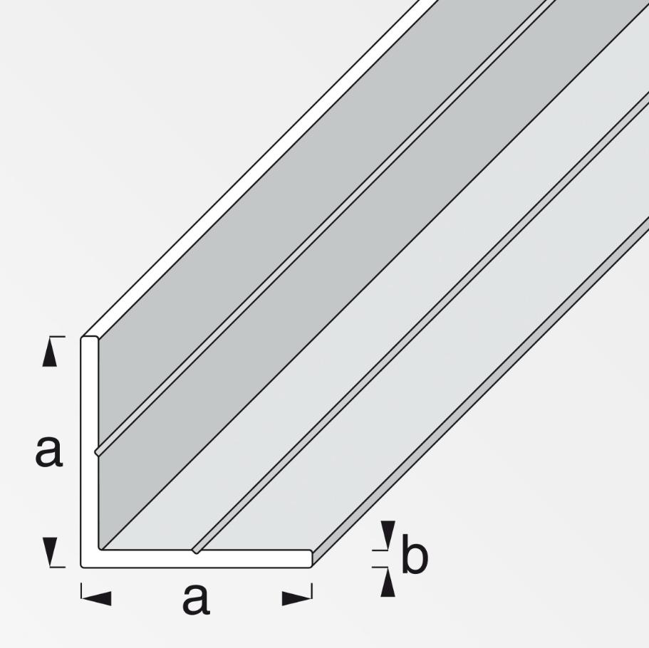 Profilo angolare con lati uguali Alfer Aluminium 11.5x1.5mm 2,5m - 25584 02