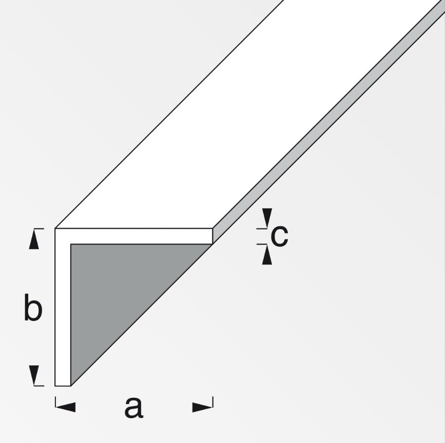 Canala angolare con lati uguali Alfer Aluminium 15x15x1mm 2m bianco - 16141 02