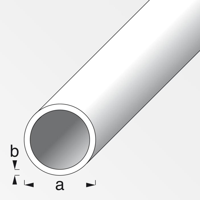 Tubo tondo Alfer Aluminium 8x1mm lunghezza 1m argento - 01021 02