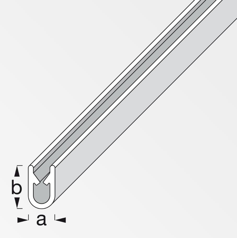 Profilo per protezione bordi Alfer Aluminium 6.5x9.5mm lunghezza 2.50m - 30455 02