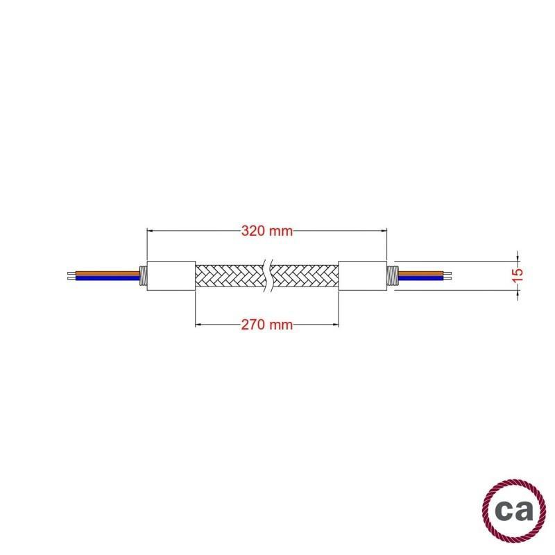 Kit tubo flessibile Creative-cables Italia rivestito in tessuto color mostarda - KFLEX30VNRM79 03
