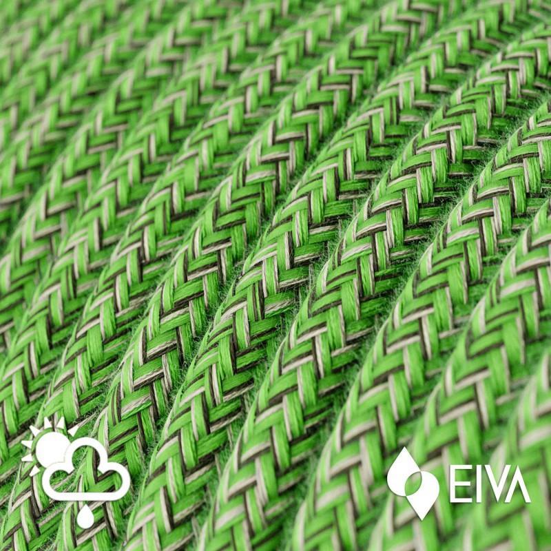 Sospensione Snake Eiva Creative-cables per esterno cavo tessile 5 m con portalampada  attacco E27 verde - PSEPAVESX08 03