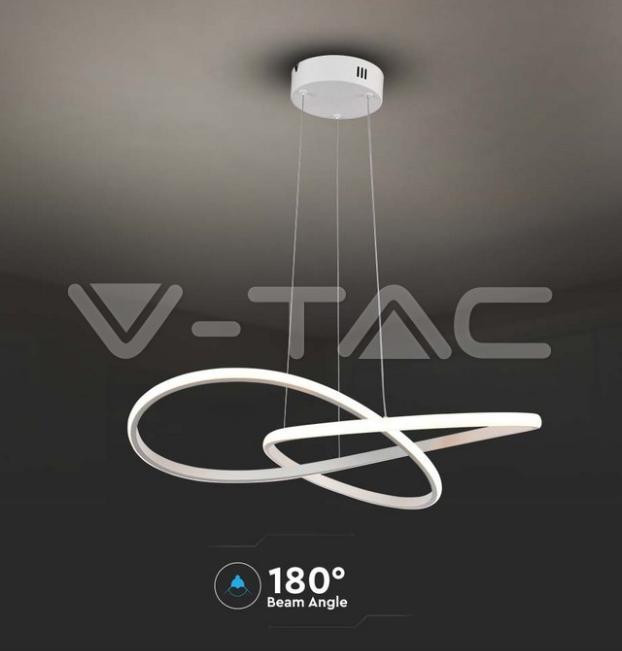 Sospensione decorativa led V-tac 20W 3000K diametro 50cm bianco VT-7799 - 8013 03