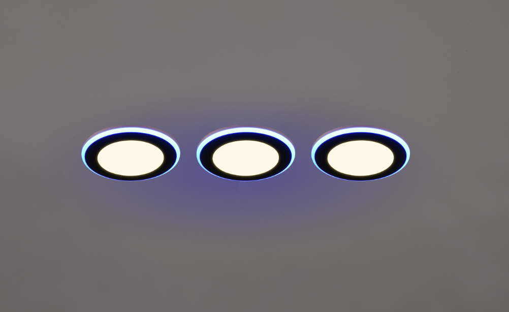 Faretti led RGB ad incasso Trio Lighting Argus 3x4+1W 3000K nero opaco 3pz - 653610332 03