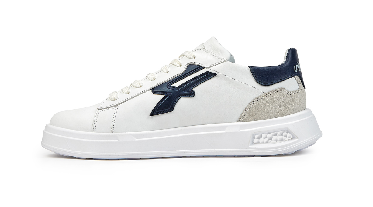Scarpa sneaker bassa U Group Blair taglia 45 bianco blu beige - UB20079/45 03