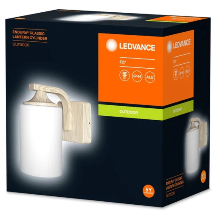 Lampada da parete Ledvance Endura Classic Lantern 1xE27 max 60W legno - LUM392625 03