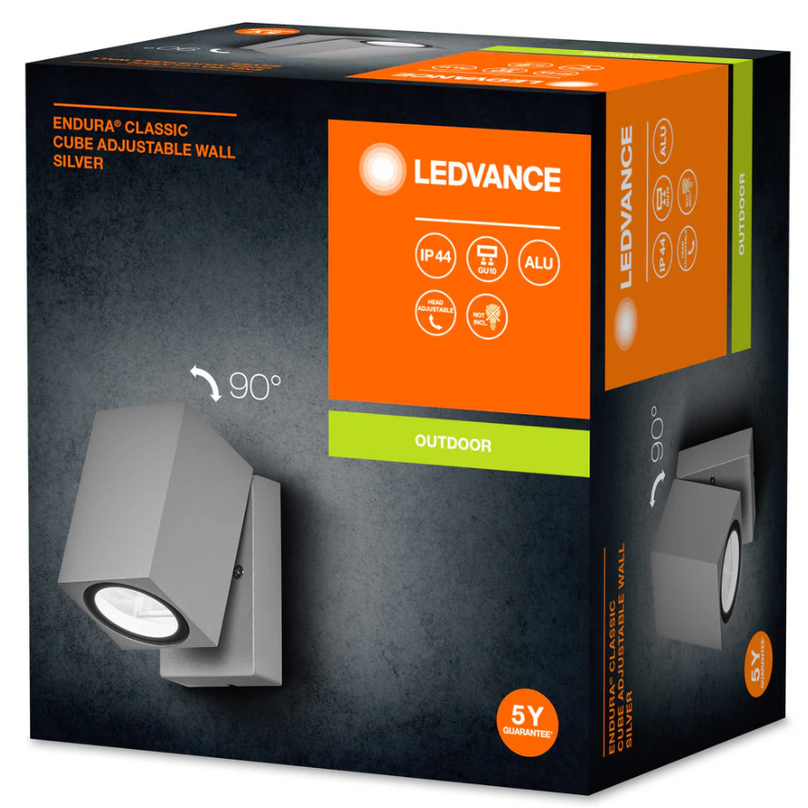 Lampada da parete Ledvance Endura Classic Cube 1xGU10 max 35W argento - LUM763586 03
