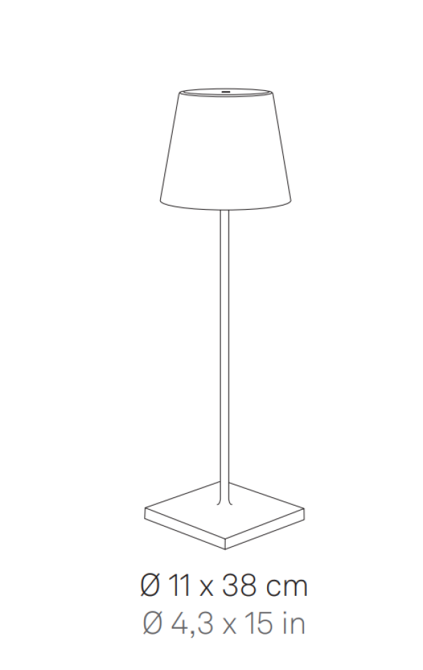 6 lampade da tavolo led Zafferano Poldina Pro 2.2W 2200-2700-3000K grigio - LD1346N3 03