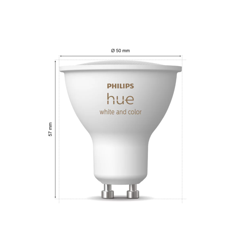 Kit dimmer switch + 3 lampadine led Philips Hue attacco GU10 3x4.2W 2000-6500K - 25450300 03