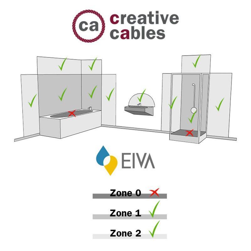 Applique Creative-cables Italia Eiva - IP65 colore petrolio APE2PE 04