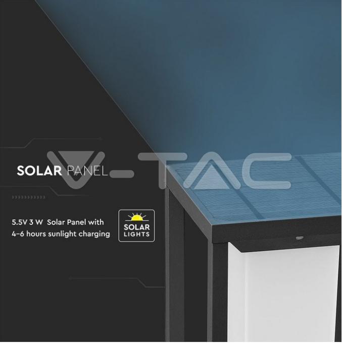Borne solaire led V-Tac Chip Samsung 2W 3000k IP65 VT-66 - 21785