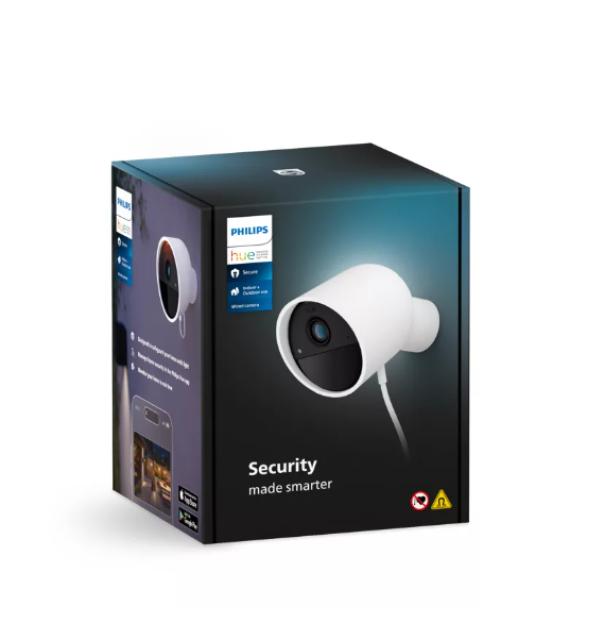 Telecamera con filo Philips hue da parete IP65 1080p bianco - 49285100 05