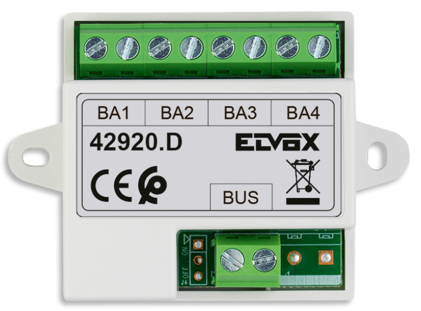 Kit videocitofonico Vimar Elvox posto esterno+monitor+alimentatore+distributore bus - K42911 05