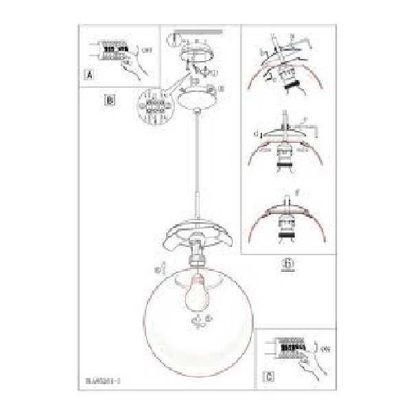 eglo eglo sospensione lampada globo rondo bianco 1 x 60w 85263 - foto 3