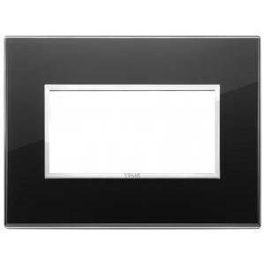 Eikon evo placca 4 moduli cristallo  colore nero diamante  21654.76