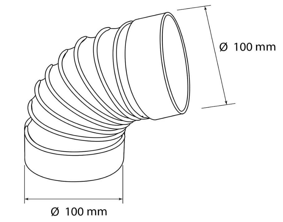 Giunto flessibile La Ventilazione bianco - CFG100B 03