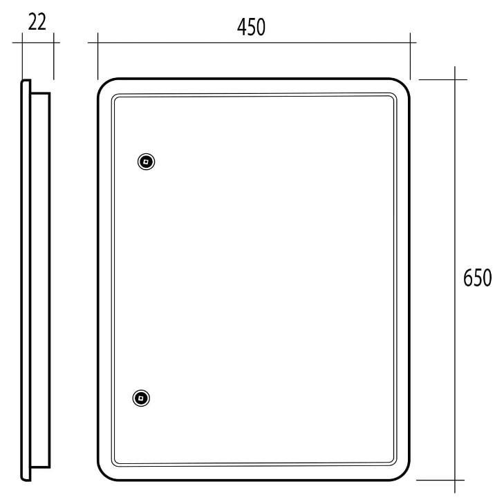 Sportello di ispezione La Ventilazione 650x450mm grigio - SI4060G 04