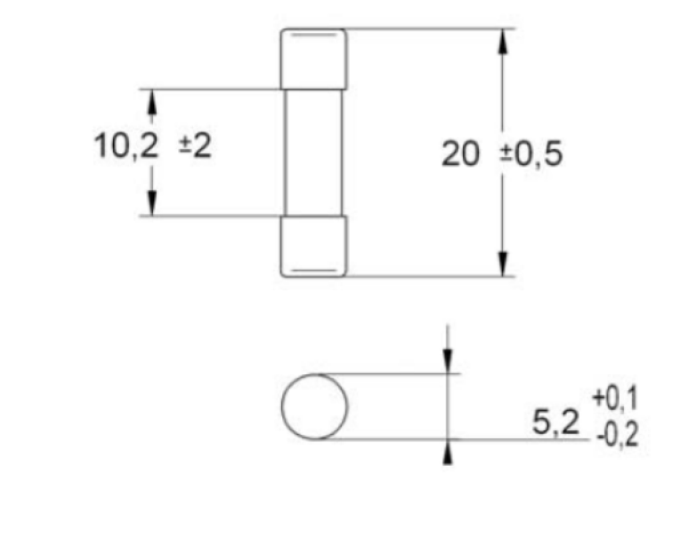 Fusibile cilindrico Italweber 5x20mm 315mA 250V 10pz - 0100315 02