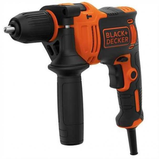 black & decker black & decker trapano a percussione a filo 710w in valigetta beh710k-qs - foto 1