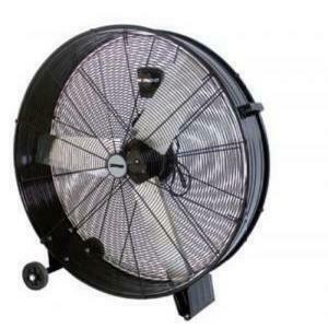 Ventilatore industriale da pavimento 360w con 3 pale colore nero zdm90cm