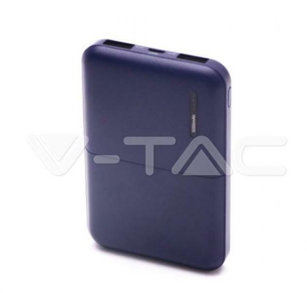 v-tac v-tac powerbank 5000mah 2xusb blu 8896 - foto 1