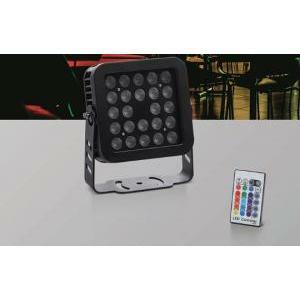 Proiettore led rgb 24w con telecomando e cavo da 10 metri colore nero  93-402