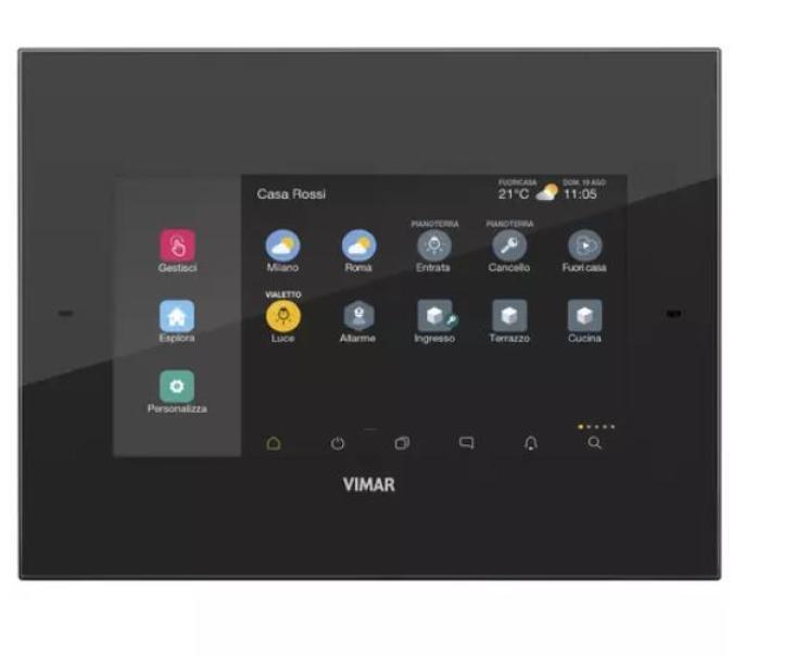 Touch screen domotico Vimar IP 7in PoE nero- 01422 01