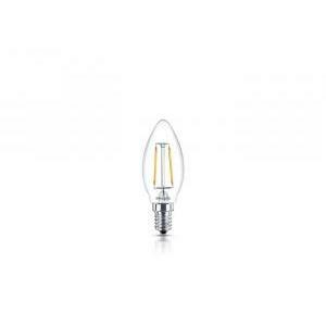 Philips 4 lampadine a candela led 4,3w a filamento attacco piccolo e14 luce calda 2700k 919001889793 ledol40wwcldisx4 ledol40wwcldis4