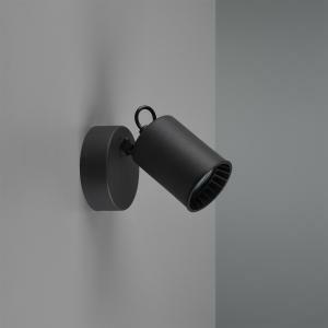 Italia pago faretto 1 spot da soffitto attacco gu10 in metallo colore nero opaco 803500132