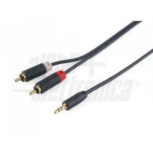 1.5mt cavo premium da spina jack &#216;3,5 stereo a 2 spine rca audio 11-3-002b