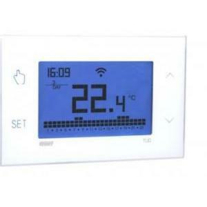 Tuo cronotermostato touch screen wifi lite da parete con programmazione settimanale colore bianco  ve785700