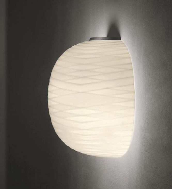 foscarini foscarini lampada da parete gem semi e27 grafite/bianco lampadina esclusa fn274005n-10 - foto 2