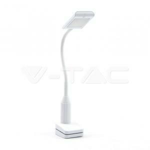 Lampada led da tavolo 7w luce calda 3000k in abs/metallo colore bianco con interruttore on/off vt-7407 8672