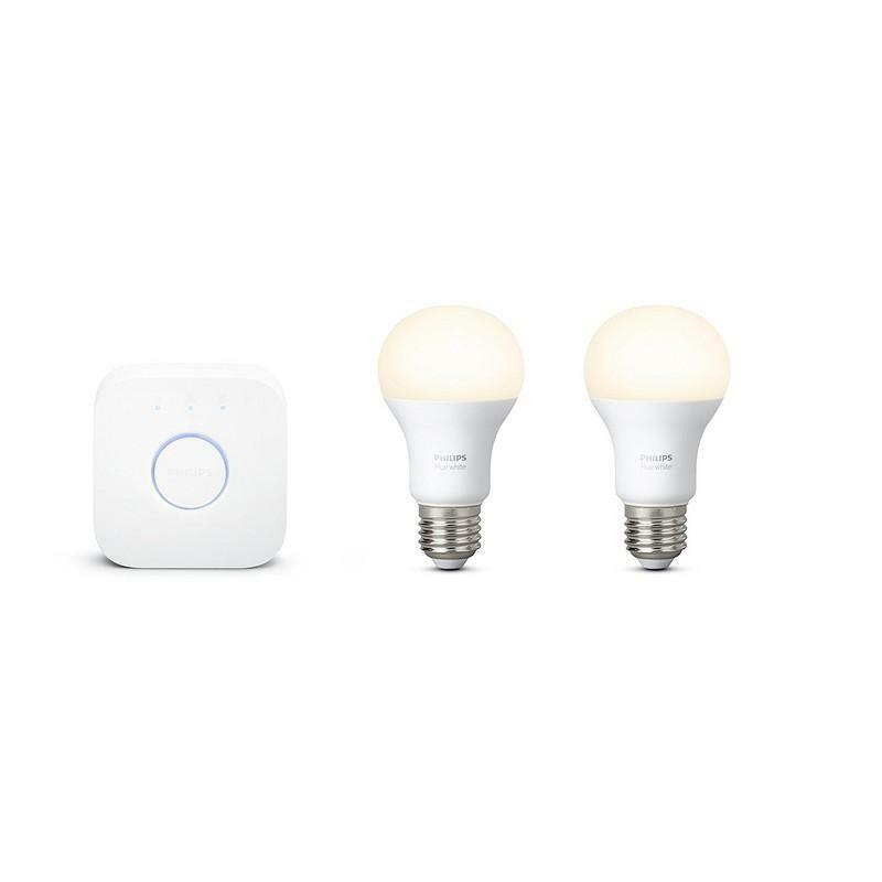 philips hue philips starter kit hue 2 lampade+bridge white2set - foto 1