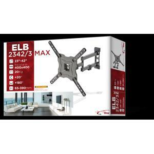 Elb-2342/3 max supporto universale regolabile da muro con inclinazione e rotazione colore nero per flat tv da '23 a 42' pollici 41865