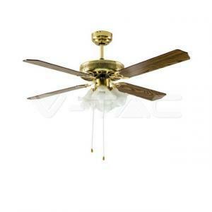 Ventilatore a soffitto 4 pale classico diametro 132 cm con luce con 4 lampadine attacco e27 7921 vt-6056-4