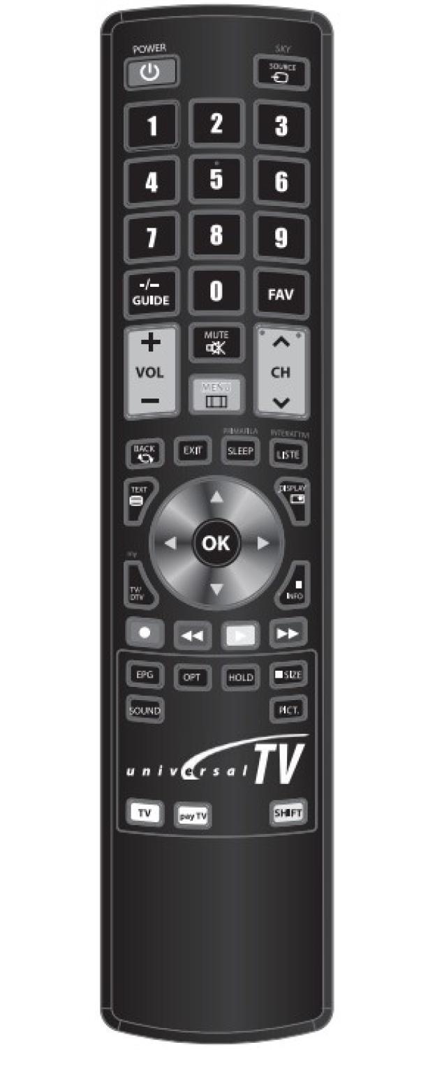 Telecomando universale GBS Elettronica Universal TV nero - 1701 02