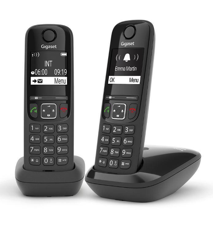 gigaset communications italia gigaset communications italia cordless duo black as690duoblack - foto 1