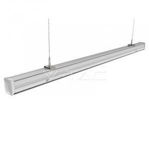 Master lampada da sospensione led lineare 50w luce naturale 4000k dimmerabile in acciaio colore bianco vt-4551d  1360