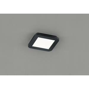 Camillus plafoniera led quadrata metallo nero opaco con funzione dimmerabilita' con normale interruttore a parete ip44 l. 17cmx17cm r62931032