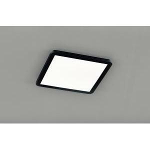 Camillus plafoniera led quadrata metallo nero opaco con funzione dimmerabilita' con normale interruttore a parete ip44 l. 40cmx40cm r62932032